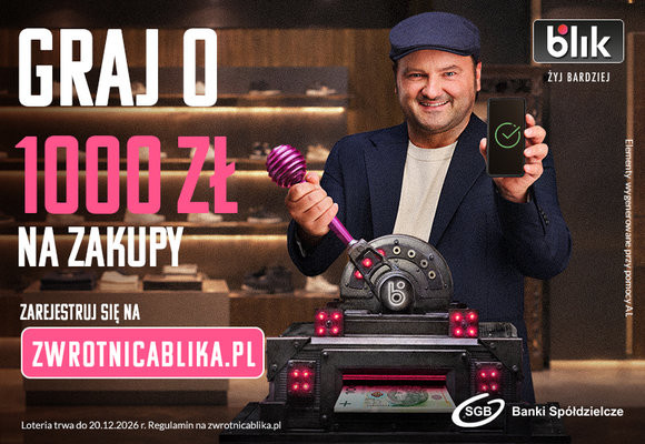 Uruchom Zwrotnicę BLIKA i graj o 1000 zł na zakupy