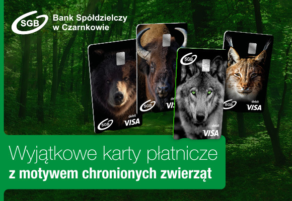 Wyjątkowe karty płatnicze z motywem chronionych zwierząt