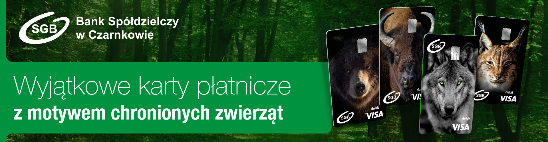 Wyjątkowe karty płatnicze z motywem zwierząt chronionych