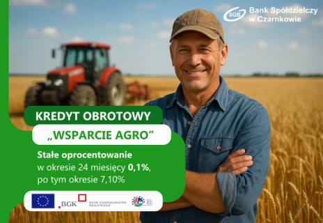 Wsparcie AGRO - Kredyt obrotowy z dopłatą BGK