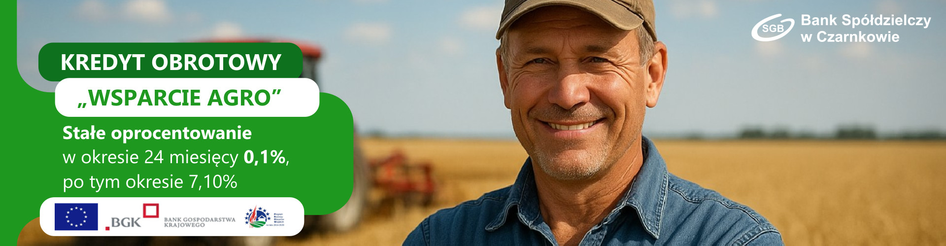 Wsparcie AGRO - Kredyt obrotowy z dopłatą BGK